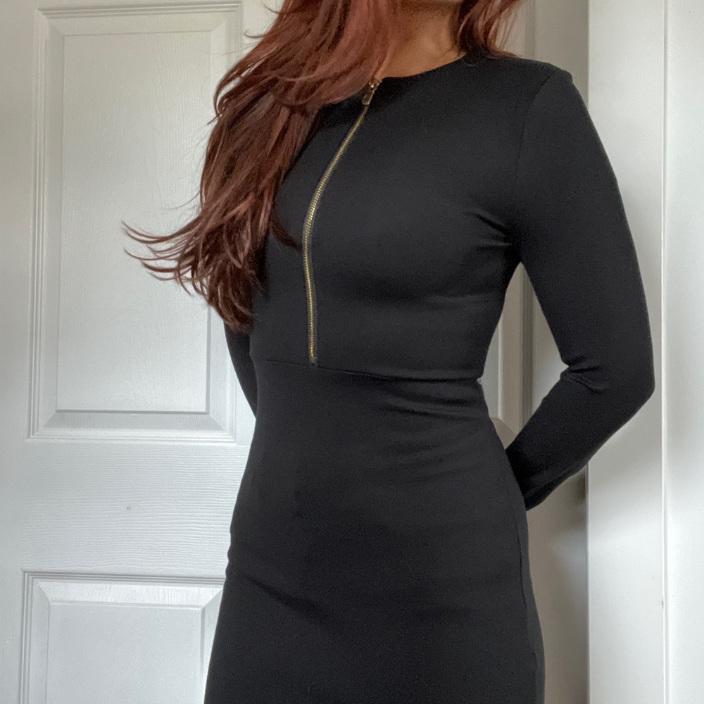 French connection zipper front dress.